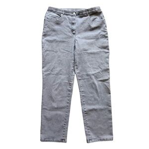 Alia Women's Gray Straight Leg Jeans Size 14 Denim Casual Streetwear Basic Plus